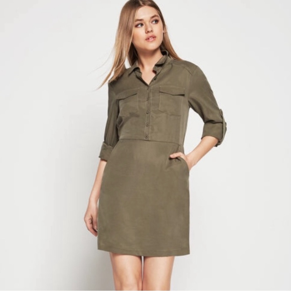 Bcbg generation olive green dress daily